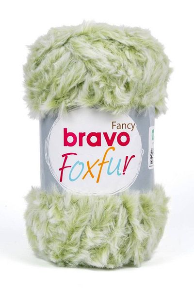 Bravo Foxfur 93 Verde 100 Gr 50 Mt Snur de blană Snur de tricotat