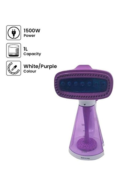 DLC Handheld Garment Steam Iron - 1500W 1.0 L (dlc-540) White/Purple