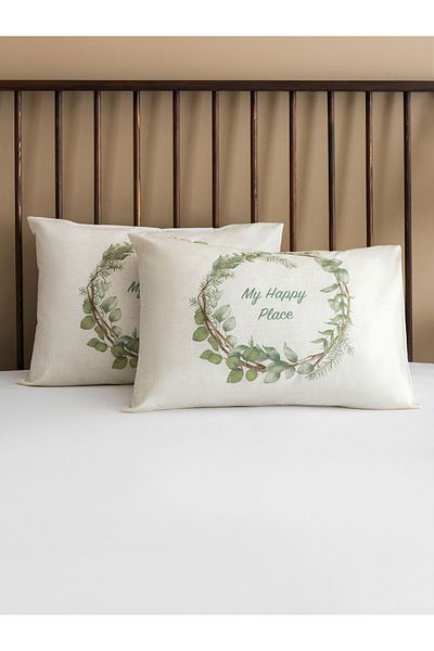 LC Waikiki Leaf Patterned Pillow Case 2 Pcs 50X70 cm