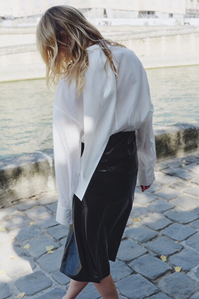 H&M Kaplamalı Kalem Etek