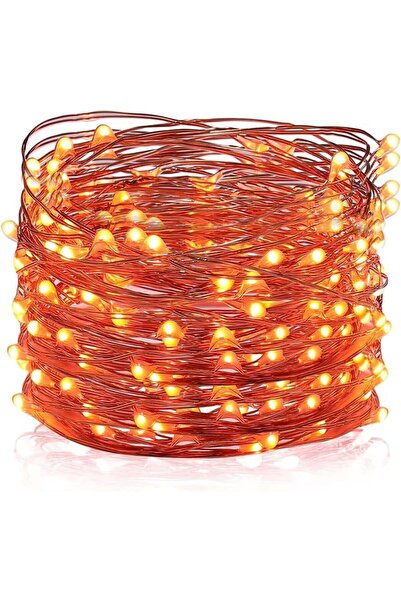 ariceleo Instalație cu 50 de LED-uri, plastic/cupru, portocaliu, 5 m