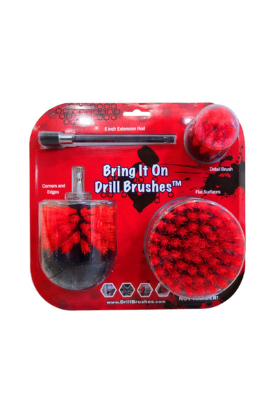Bring it on مجموعة فرشاة حفر متوسطة الصلابة من 3 قطع