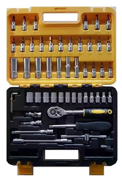 Sepetinegelsin مجموعة مقابس مكونة من 53 قطعة، مجموعة إصلاح المركبات، مجموعة م...