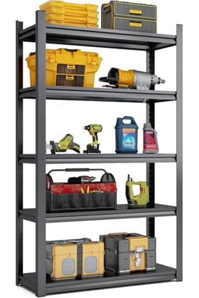 SKY TOUCH SKY-TOUCH 5 Tier Storage Shelf Unit, Heavy Duty Storage Rack, Metal Shelving Unit for Home, Kitchen,