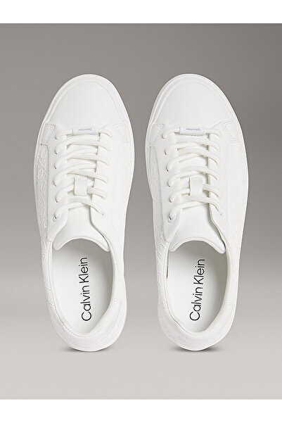 Calvin Klein Vulc Lace Up Mono Pu Beyaz Kadın Sneaker