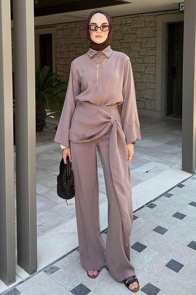 BİNAAR Allerli Trouser Suit Brown