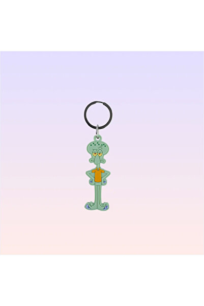 NİCKELODEON Sünger Bob Kare Pantolon Squidward Figürlü Anahtarlık