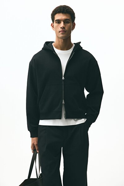 H&M Kapüşonlu ve Fermuarlı Üst Loose Fit