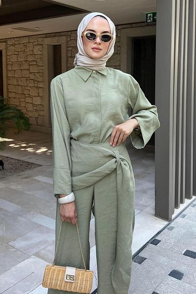 BİNAAR Allerli Trouser Suit Green