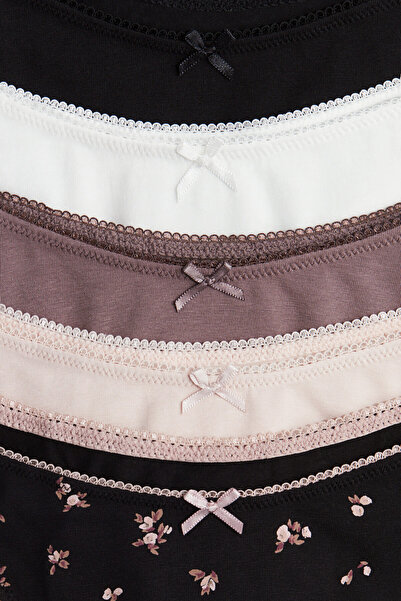 H&M 5'li Pamuklu Thong Külot