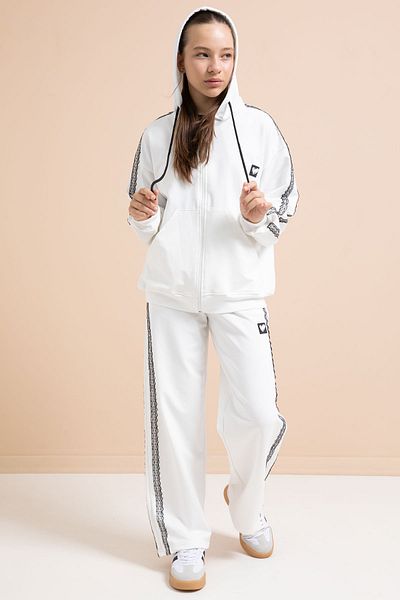 Cansın Mini Set de trening pentru fete din 2 piese cu dantelă albă 21246