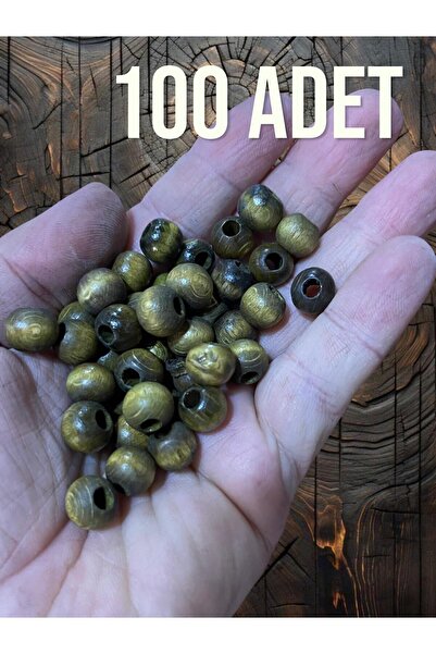 Bluenish 100 брои дървени мъниста 10 мм