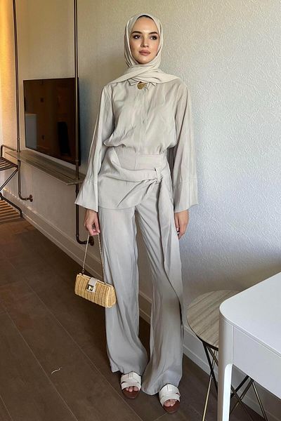 BİNAAR Allerli Trouser Suit Beige