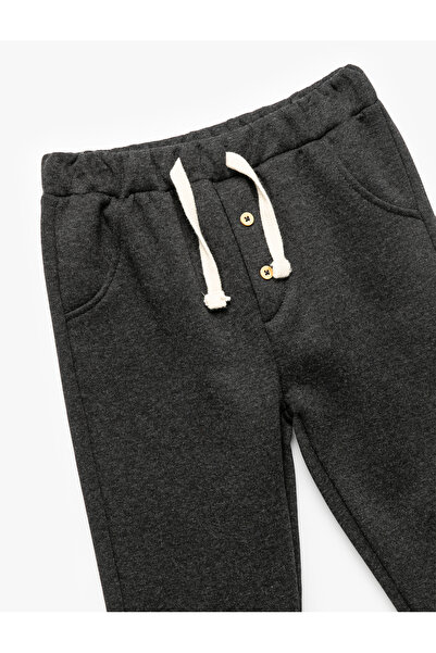 Koton Φούτερ με διπλό κορδόνι με κουμπιά και κορδόνια