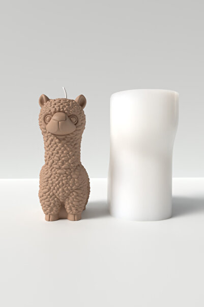 Cageartstudio Lama Mum Silikon Kalıp - Sevimli Lama Mum Kalıbı, Alpaka Figürl...