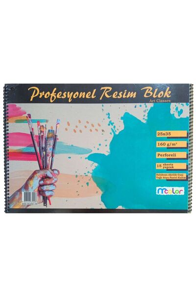 Banadabak RESİM DEFTERİ 25x35 PROFESYONEL KARTON KAPAK SPİRALLİ PERFORELİ 15 ...