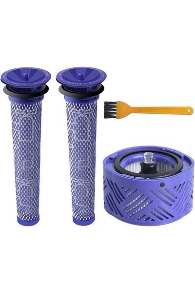ABC Set de 4 accesorii de schimb pentru aspiratorul Dyson Life, plastic, albastru