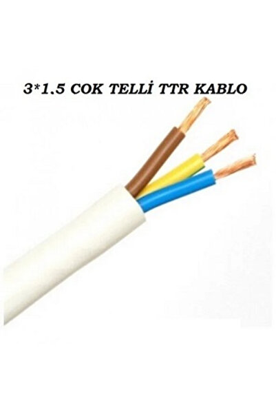 Universal 3X1,5 mm2 TTR H05W-F BEYAZ KABLO ÖZNUR