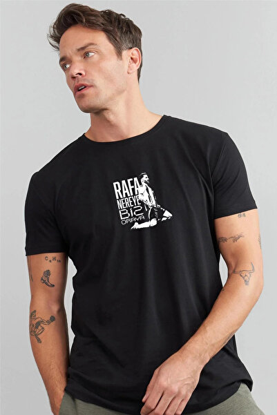 offsidesign Unisex Rafa Silva Tişört Rafa Nereye Biz Oraya Baskılı Penye Tişört Slim Pamuklu Kısa Kollu Yazlık