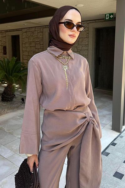 BİNAAR Allerli Trouser Suit Brown