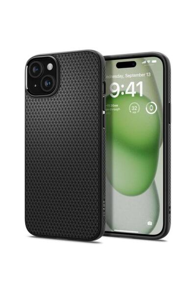 Spigen Carcasă pentru Apple iPhone 15 Plus, Spigen, Liquid Air Matte, Negru