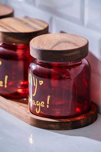 ACAR Pierre Acacia Jar Set with Lid - 12 cm