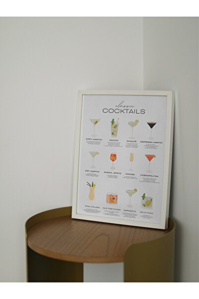 studio duha Classic Cocktails - Classic Cocktails Poster - Frameless Modern Painting - Kitchen Bar Decor
