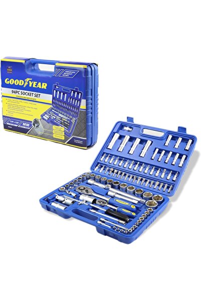 Goodyear 94 Parça Lokma Anahtar Takımı Profesyonel, Ergonomik ve Tam Donanıml...