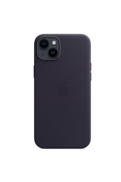 Apple Leather Back Cover for iPhone 14 Plus, MagSafe (Dark Blue)