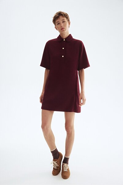 H&M Yakalı Bukle Elbise