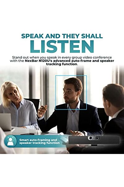 Nexvoo نظام مؤتمرات الفيديو Nexbar N120 للغرف الصغيرة والمتوسطة - كاميرا مدمجة بزاوية واسعة 8