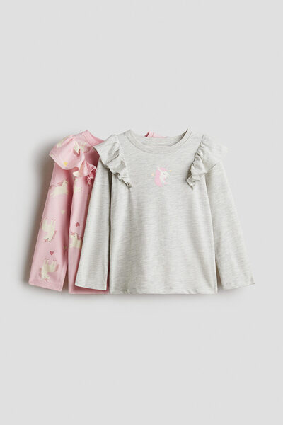 H&M 2’li Baskılı Jarse Üst