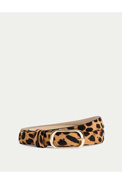 Marks & Spencer Leopar Desenli İnce Kot Kemeri