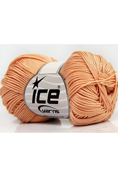 Ice yarns 6×50 جرام. خيوط قطنية صيفية بلون برتقالي فاتح من GIZA COTTON، قطن، ...