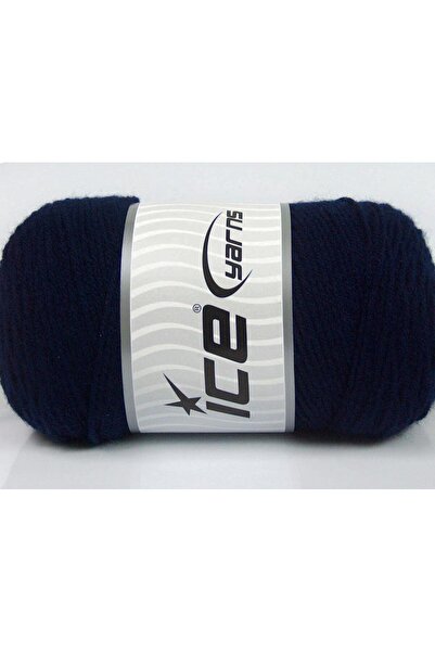 Ice yarns 2×200 جرام. خيوط شتوية باللون الأزرق الداكن من ساڤر، خيوط مسطحة، مص...