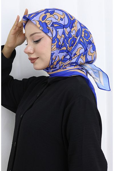 sefamerve Patterned Soft Scarf 90202-06 Saks Beige