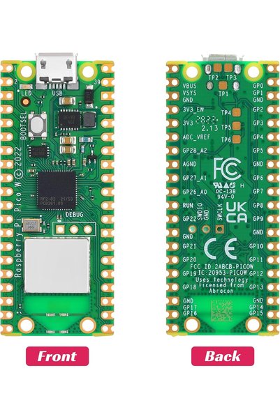 Raspberry Pi Pico Yilofit Raspberry Pi Pico W - RP2040 Chip with Built-in WiFi, 2.4/5 GHz, Supports Bluetooth 5.2, Sin