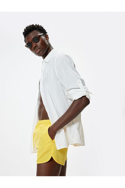 Koton Sea Shorts Short Oversize with Tie Waist and Pocket Detail