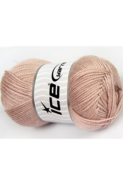Ice yarns 4x100 جرام. دورة أكريليك باودر بينك وينتر، خيوط مسطحة، 100% أكريليك