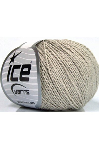 Ice yarns 4x50 جرام. حرير قطني، حرير فاخر بلون البيج، حرير، خيوط صيفية، قطن