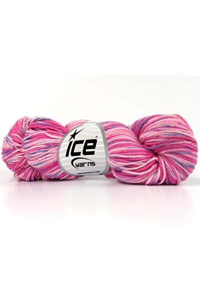 Ice yarns 3x100 جرام. كشمير مصبوغ يدويًا، درجات الوردي، درجات الرمادي الفاخرة...