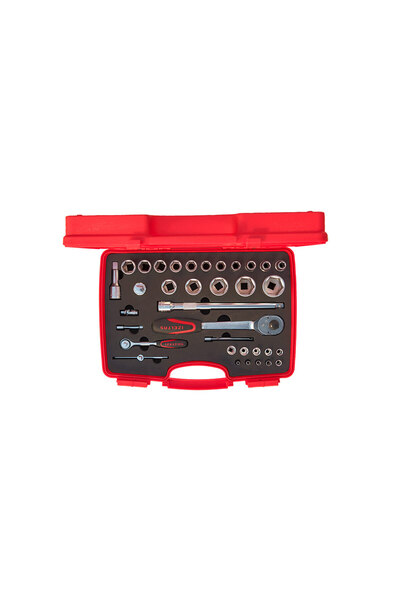 İzeltaş 1113 1/4"-1/2" Altıköşe Lokma Anahtar Takımı 35 Parça