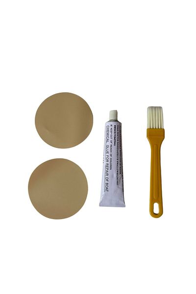 Realx Inflatable Tent, Inflatable Mattress, Pillow, Etc. Tent Repair Kit - 2 Patches - Brush - Adhesive