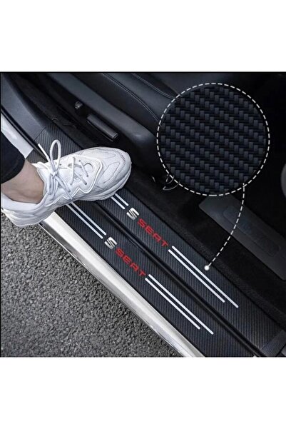 ototime Seat Leon Fr Arona Ibiza Ateca Toledo Karbon Kapı Eşik Bantı Her Kapı Için 1 Adet Toplam 4 Adet