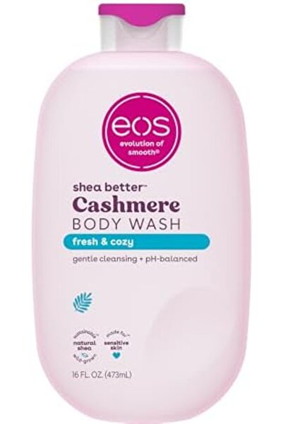 Eos غسول الجسم شيا بيتر كاشمير، منعش ومريح، مرطب، غسول للجسم متوازن الحموضة، ...