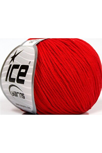 Ice yarns 8x50 جرام. خيوط صيفية للأطفال من القطن والأكريليك باللون الأحمر، خي...