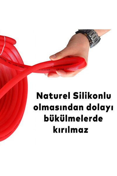 Toptancı Amca Silikonlu Bahçe Hortumu + Ayarlı Fıskiye Tabancası Seti – 20 Metre | 1/2 inç