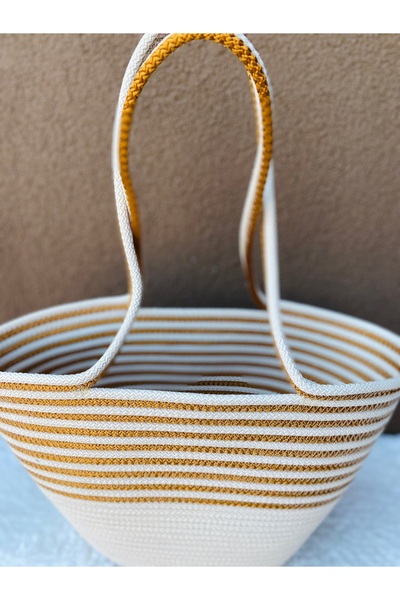 ELÇİÇEK HOME Straw Bag, Arm Bag, Beach Bag