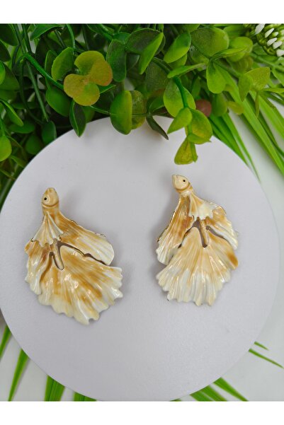 Yaseminli Butik Mineli Goldfish Earrings
