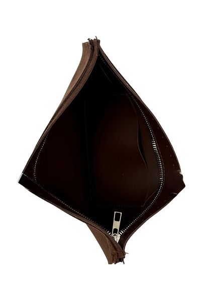 Lady Moss Lined Pocket Faux Leather Length 25 cm - Width 35 cm (Brown)
